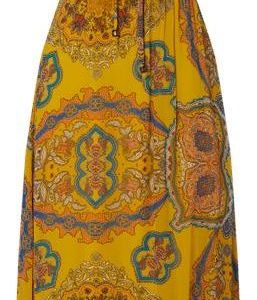 Długa sukienka z szyfonu z ornamentalnym wzorem