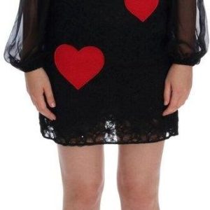 Dolce & Gabbana Lace Sukienka Red Heart Przesunięcie