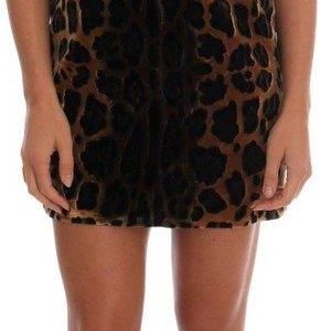 Dolce & Gabbana Leopard Print Sukienka Silk płaszcza