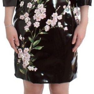 Dolce & Gabbana Patent kwiatowy Handpainted sukienka