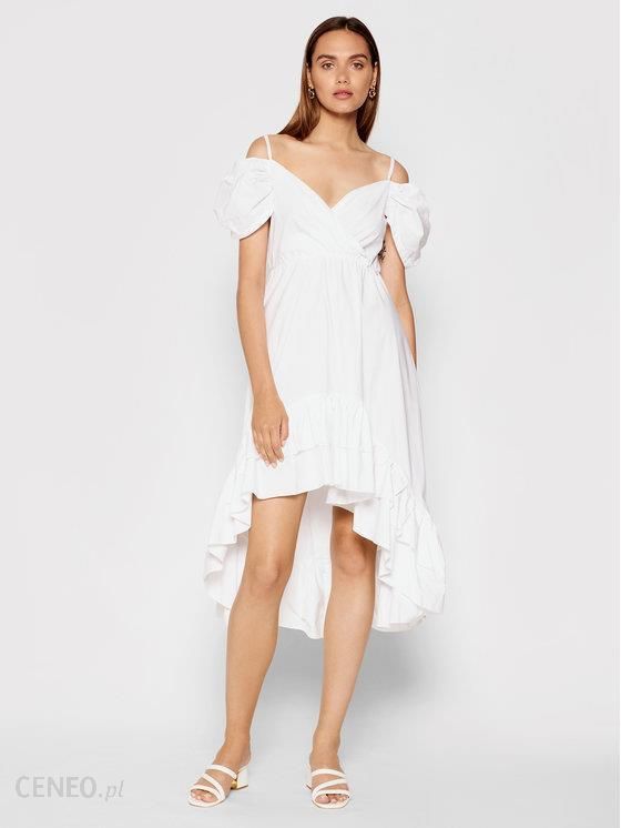 Rinascimento Sukienka koktajlowa CFC0103591003 Biały Regular Fit