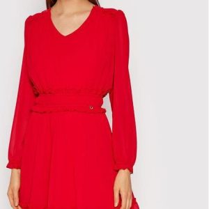 Rinascimento Sukienka koktajlowa CFC0104675003 Czerwony Regular Fit