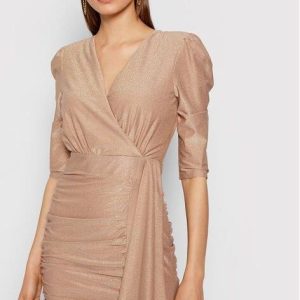 Rinascimento Sukienka koktajlowa CFC0105082003 Różowy Slim Fit