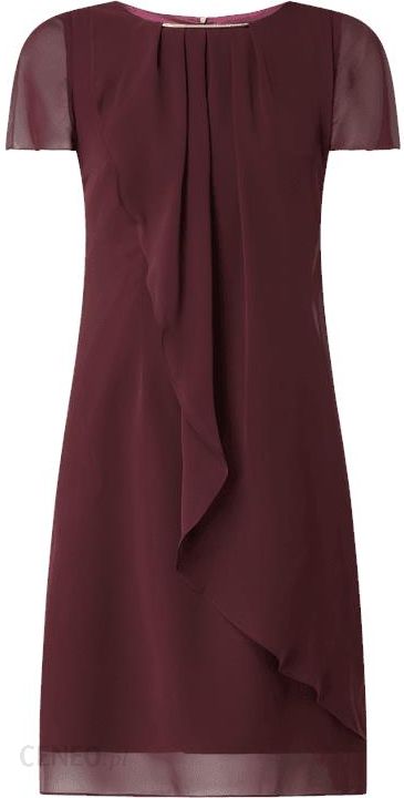 Sukienka koktajlowa z szyfonu z efektem dwóch warstw
