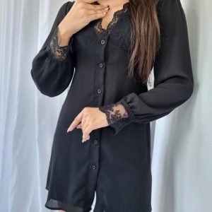 Sukienka koszulowa DALIA czarna