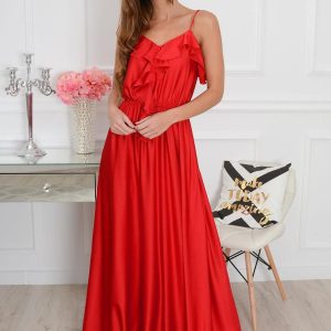 Sukienka maxi Melinda czerwona Rozmiar: S