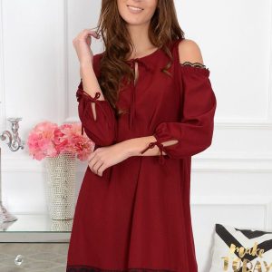 Sukienka Monami gołe ramiona burgund Rozmiar: XL