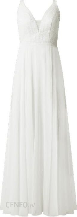 Suknia ślubna z koronki i szyfonu