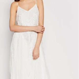 TwinSet Sukienka koktajlowa 211TT2620 Biały Regular Fit